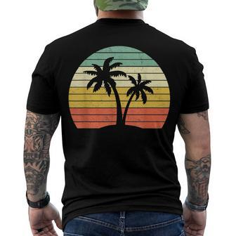 Palm Tree Vintage Retro Style Tropical Beach Men's Back Print T-shirt | Mazezy UK