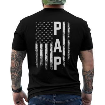 Pap America Flag For Men Fathers Day Men's Back Print T-shirt | Mazezy