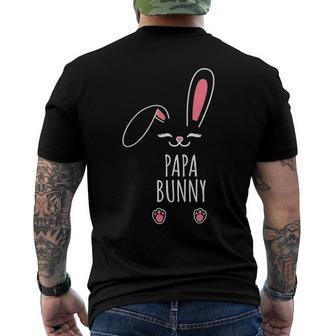 Papa Bunny Matching Easter Bunny Egg Hunting Men's Back Print T-shirt | Mazezy