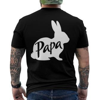 Mens Papa Bunny Rabbit Father Daddy Dad Grandpa Easter Men's Back Print T-shirt | Mazezy