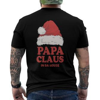 Papa Claus Christmas Dad Santa Family Matching Pajamas Xmas Men's Back Print T-shirt | Mazezy DE