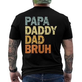 Papa Daddy Dad Bruh Fathers Day Men's Back Print T-shirt | Mazezy