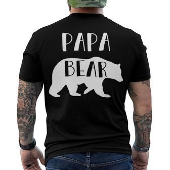 Papa Grandpa Papa Bear Men's T-Shirt Back Print - Seseable