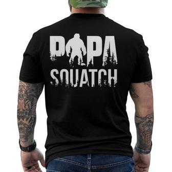 Papa Squatch For Dad Sasquatch Fathers Day V2 Men's T-shirt Back Print - Seseable