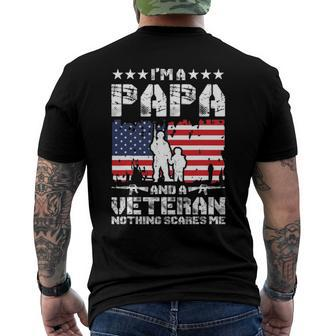 Mens Im A Papa And A Veteran Nothing Scares Me Proud Us Army Men's Back Print T-shirt | Mazezy DE