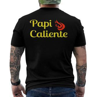 Papi Caliente Hot Daddy Spanish Fire Camiseta Men's Back Print T-shirt | Mazezy