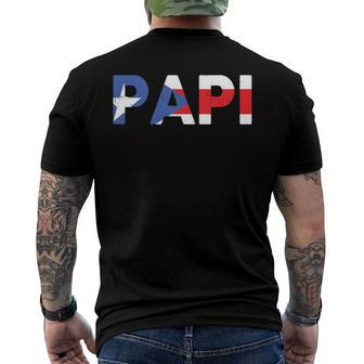 Papi Puerto Rican Dad Mens Puerto Rico Men's Back Print T-shirt | Mazezy