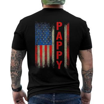 Pappy America Flag For Men Fathers Day Men's Back Print T-shirt | Mazezy