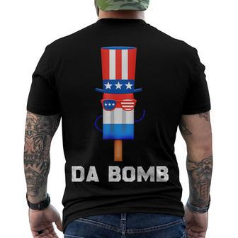 Patriotic Popsicles 4Th Of July Da Bomb Usa Sunglasses Men's T-shirt Back Print - Seseable