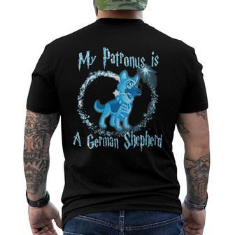 My Patronus Is A German Shepherd Dog Lovers Men's Back Print T-shirt | Mazezy