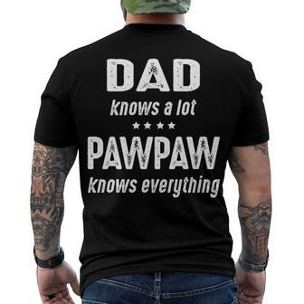 Pawpaw Grandpa Pawpaw Knows Everything Men's T-Shirt Back Print - Seseable