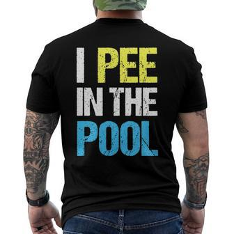 I Pee In The Pool Summer Men's Back Print T-shirt | Mazezy
