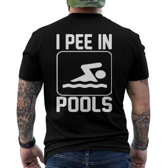 I Pee In Pools Men's Back Print T-shirt | Mazezy