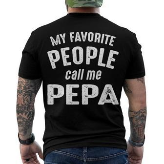 Pepa Grandpa My Favorite People Call Me Pepa Men's T-Shirt Back Print - Seseable