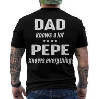 Pepe Grandpa Pepe Knows Everything Men's T-Shirt Back Print - Seseable