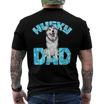Pet Daddy Dog Lover Father Husky Dad Husky Men's Back Print T-shirt | Mazezy