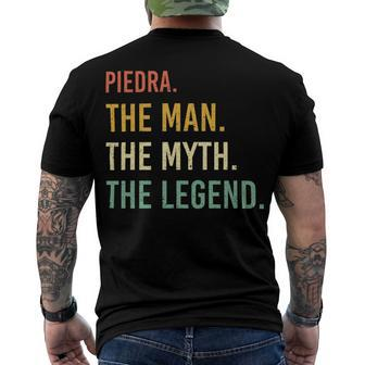 Piedra Name Shirt Piedra Family Name V2 Men's Crewneck Short Sleeve Back Print T-shirt - Monsterry CA