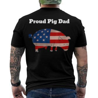 Pig 4Th Of July Cute Pig Lovers T Proud Pig Dad Men's T-shirt Back Print - Seseable