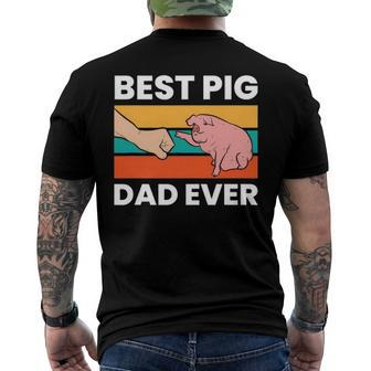 Pig Owner Best Pig Dad Ever Pigs Men's Back Print T-shirt | Mazezy