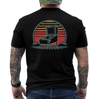 Pinball Machine Retro Vintage 80S Style Men's Back Print T-shirt | Mazezy
