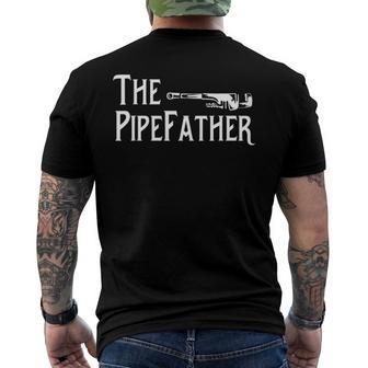 Mens The Pipe Father Plumbing Joke Costume Plumber Men's Back Print T-shirt | Mazezy