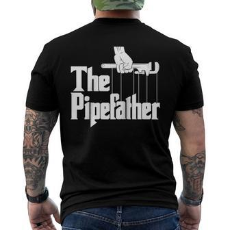 The Pipefather - Plumber Plumbing Handyman Pipe Fitter Raglan Baseball Tee Men's Back Print T-shirt | Mazezy