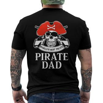 Mens Pirate Dad Worlds Best Pirate Men's Back Print T-shirt | Mazezy