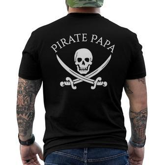 Pirate Papa Halloween Costume For Dad Men's Back Print T-shirt | Mazezy