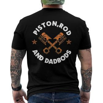 Piston Rod And Dadbods Car Mechanism Men's Back Print T-shirt | Mazezy