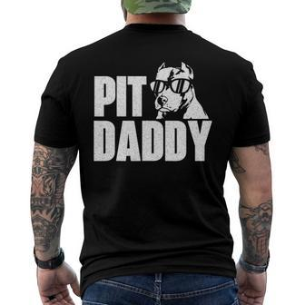 Pit Daddy - Pitbull Dog Lover Pibble Pittie Pit Bull Terrier Men's Back Print T-shirt | Mazezy