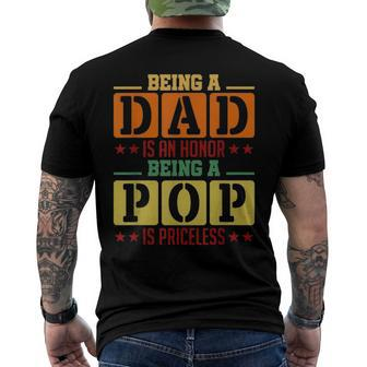 Being A Pop Is Priceless Grandpa Men's Back Print T-shirt | Mazezy