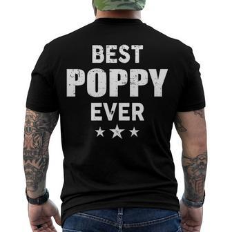 Poppy Grandpa Best Poppy Ever Men's T-Shirt Back Print - Seseable