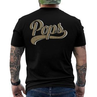 Mens Pops For Dad And Fathers Day From Daughter Or Son Men's Back Print T-shirt | Mazezy