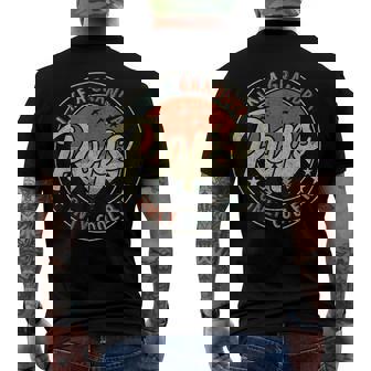 Pops Like A Grandpa Only Cooler Vintage Retro Fathers Day Men's Back Print T-shirt | Mazezy