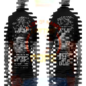 Popz Grandpa A Lot Of Name But Popz Is My Favorite Men's T-Shirt Back Print - Seseable