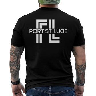 Port St Lucie Florida Fl Vacation Souvenirs Men's Back Print T-shirt | Mazezy