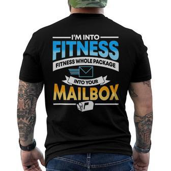 Postal Worker Mail Carrier Mailman Post Office Men's Back Print T-shirt | Mazezy