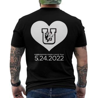Prayer For Uvalde Robb Elementary School Remerbering Men's Back Print T-shirt | Mazezy