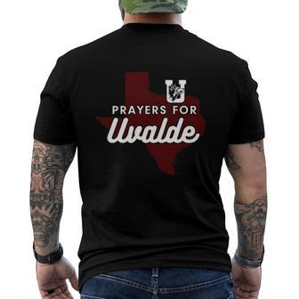 Prayers For Uvalde Robb Elementary Uvalde Texas Men's Back Print T-shirt | Mazezy