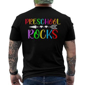 Preschool Rocks Men's Crewneck Short Sleeve Back Print T-shirt - Monsterry
