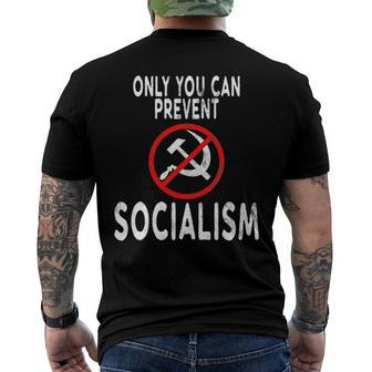 Only You Can Prevent Socialism Trump Supporters Men's Back Print T-shirt | Mazezy