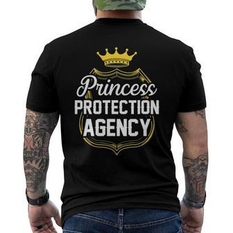 Princess Protection Agency Tiara Badge Mens Fathers Day Men's Back Print T-shirt | Mazezy
