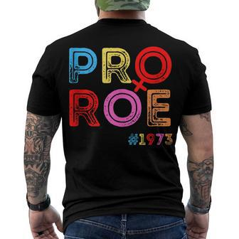Pro Choice Pro Roe Vintage 1973 Mind Your Own Uterus Men's T-shirt Back Print - Seseable