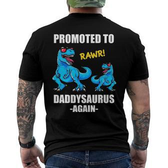 Promoted To Dad Again 2022 Trex Daddy Again Est 2022 Ver2 Men's Back Print T-shirt | Mazezy