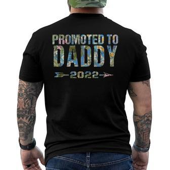 Promoted To Daddy Est 2022 First Time Dad To Be Daddy Men's Back Print T-shirt | Mazezy