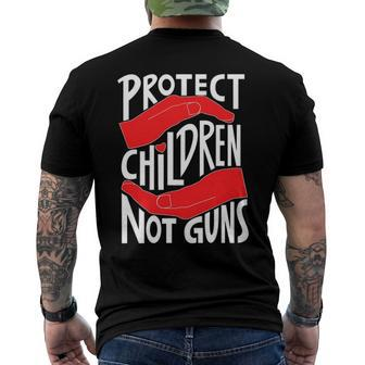 Protect Children Not Guns Anti Gun Men's Back Print T-shirt | Mazezy AU