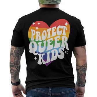 Protect Queer Kids Gay Pride Lgbt Support Queer Pride Month Men's T-shirt Back Print - Seseable