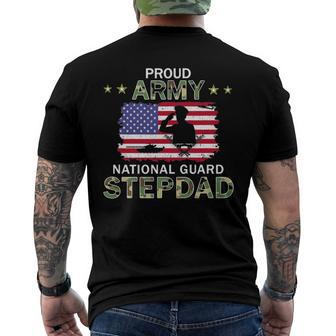 Mens Proud Army National Guard Stepdad Men's Back Print T-shirt | Mazezy