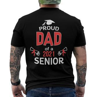 Proud Dad Of A 2021 Senior Graduation 2021 Ver2 Men's Back Print T-shirt | Mazezy