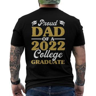 Proud Dad Of 2022 College Graduate S Daddy Graduation Men's Back Print T-shirt | Mazezy